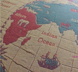 Mappa americana del mondo coperta di filo di cotone coperta coperta tappeti tappeti