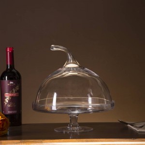 Creativo supporto per torta di zucca in vetro composta da vassoio decorativo da dessert con accessori per stoviglie e bicchieri
