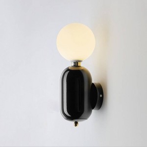 Lampada da parete moderna post colore nero bianco oro semplice creativo decorazione comodino luce soggiorno lampada da parete corridoio