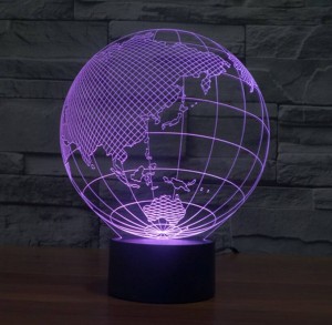 World map shape touch New Night Lights Globe map shape acrilico 3D illusion lamp bambini camera da letto per bambini Decorazione Lampada da notte a led