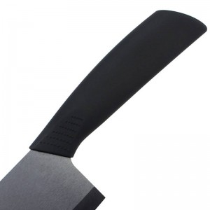 Coltelli da cucina in ceramica nera con lama in zircone Coltelli da taglio da 6,5 pollici ABS Maniglia antiscivolo Mannaia Accessori da cucina